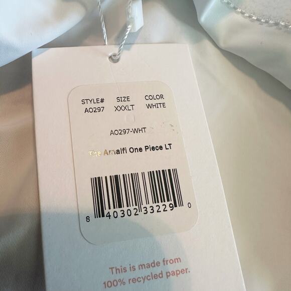 Andie The Amalfi Long Torso One-Piece Swimsuit White Size XXX LT - Picture 6 of 10